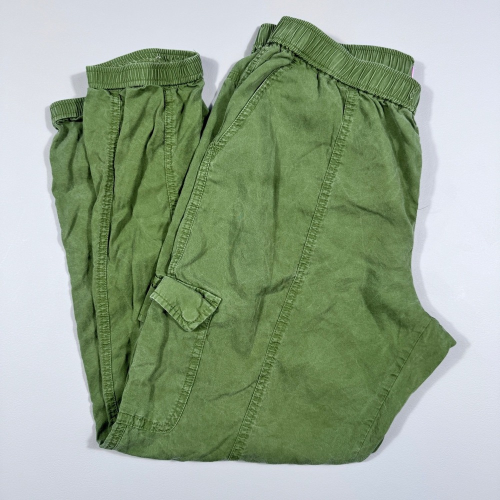 mi ami for francesca's Women's‎ Green Cargo Pants Medium Jogger Boho Streetwear